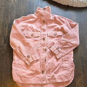 Madewell Pink Corduroy Oversized Jacket